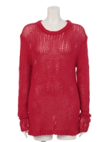 ローゲージメッシュニット/オフホワイト