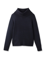 2WAY スヌード付き編柄ニット/ダークグレー(013)