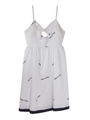 logoprint camisole one-piece/white