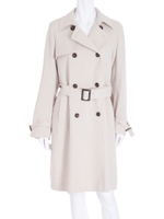 【BSC】 ダブルクロスミディ丈トレンチCT/アイボリー