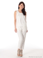 タック使いテーパードセットアップ/ネイビー