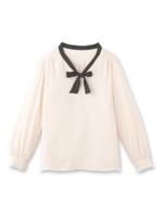 バックサテンジョーゼットシャツ/アイボリー(004)