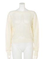 バックリボンニット/オフホワイト