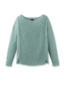 編み柄MIXメランジニット/グリーン(422)