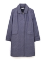 TC交織ラチネロングコート/ネイビー(121)