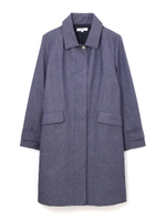 TC交織ラチネロングコート/ネイビー(121)