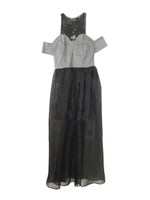 offshoulder one-piece/beige check