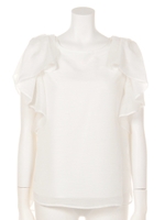 【FEMININE】レイヤードフリルスリーブTOPS/ホワイト