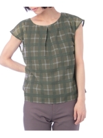 チェックカバリングプルオーバー/カーキ(227)