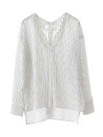 バックフレアＶネックブラウス/フリー