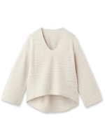 FLORENT パスタヘリンボーン Vネックプルオーバー/ライトベージュ(051)