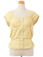 Oキカリボンガラトップス/イエロー