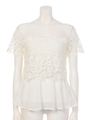 シアーレースシフォンTOP/MINT