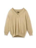 [S]Vネックドルマンニットプルオーバー/レッド(062)