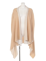 イレギュラードレープ裏配色カーデ/ネイビー