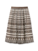 オルテガプリントスカート/ダークブラウン(143)