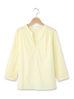 キーネックブラウス/レモンイエロー(031)