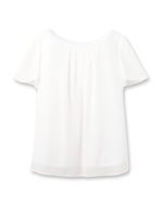 タックシフォンブラウス/ブルー(092)