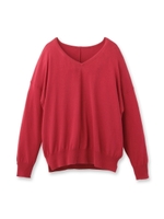 ドロップショルダースリットニット/マスタード(033)