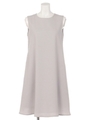 ノースリーブAラインワンピース/ライトグレー