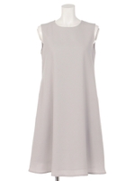 ノースリーブAラインワンピース/ライトグレー