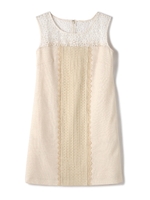 MIXED SHIFT DRESS/ホワイト(030)