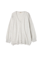 QUARITY V NECK KNIT/グレー(020)