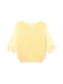 SLEEVE LACE UP KNIT/イエロー(060)
