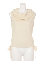 【Auntie Rosa】サイドリボンオフショルニット/WHT