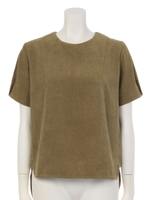 【CASUAL】フェイクスウェードTOPS/カーキ