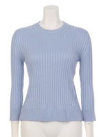 【ＧＲＥＥＤ】ＶＩＳＣＯＳＥ　ＲＩＢ　３／４　Ｓｌｅｅｖｅ　Ｓｗｅａｔｅｒ/LtBLUE