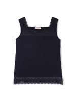 ４０／Ｓ天竺×レース/ネイビー(120)