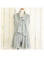 フェイクスリーブスウェットセットアップ/アイボリー