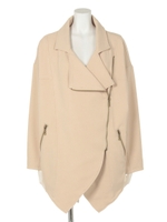 ライダースニュアンスコート/ベージュ