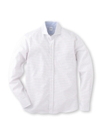 刺し子ドット柄 ボリゾンタルシャツ/ホワイト(001)