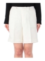 麻混ベーシックショートパンツ/オフホワイト(003)