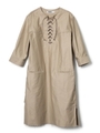 LACE UP DRESS/ベージュ