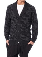 【AZUL by moussy】カモフラリンクスJQDショールカーデ/BLK