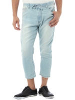 【AZUL by moussy】クロップドスキニードビーデニムパンツBW/BleachWash