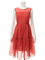 ウエストキリカエオーガンジーワンピース/ラベンダー