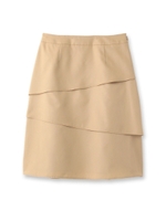 グログラン変形ティアードスカート/キャメル(041)