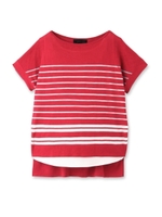 タンクトップ付エアリーストライプニット/ブルー(392)