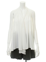 ノースリボウタイブラウス/ベージュ