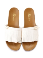 フリンジサンダル/ベージュ(040)