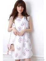 【美人百花6月号コラボ】ミドルマーガレットAラインワンピース/ミント