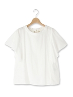 ラッフルバックシャンブラウス/ホワイト系(002)