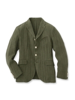 リネンヘリンボンジャケット/カーキ(627)