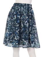 水彩フラワースカート/Navy