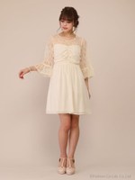 シフォンレーシーワンピース/ブラック