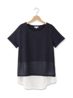 シャツテールニットソー/ダークオリーブ(029)